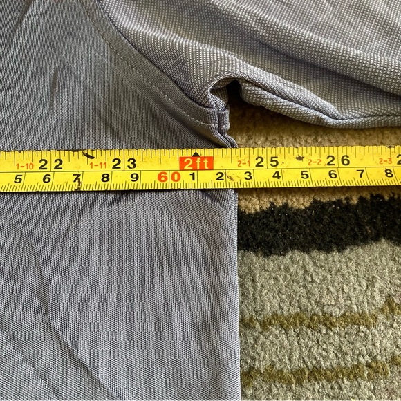 Footjoy Jacquard Golf Polo Shirt Short Sleeve Grey Orange Stripe Men's Sz XL - Picture 8 of 9